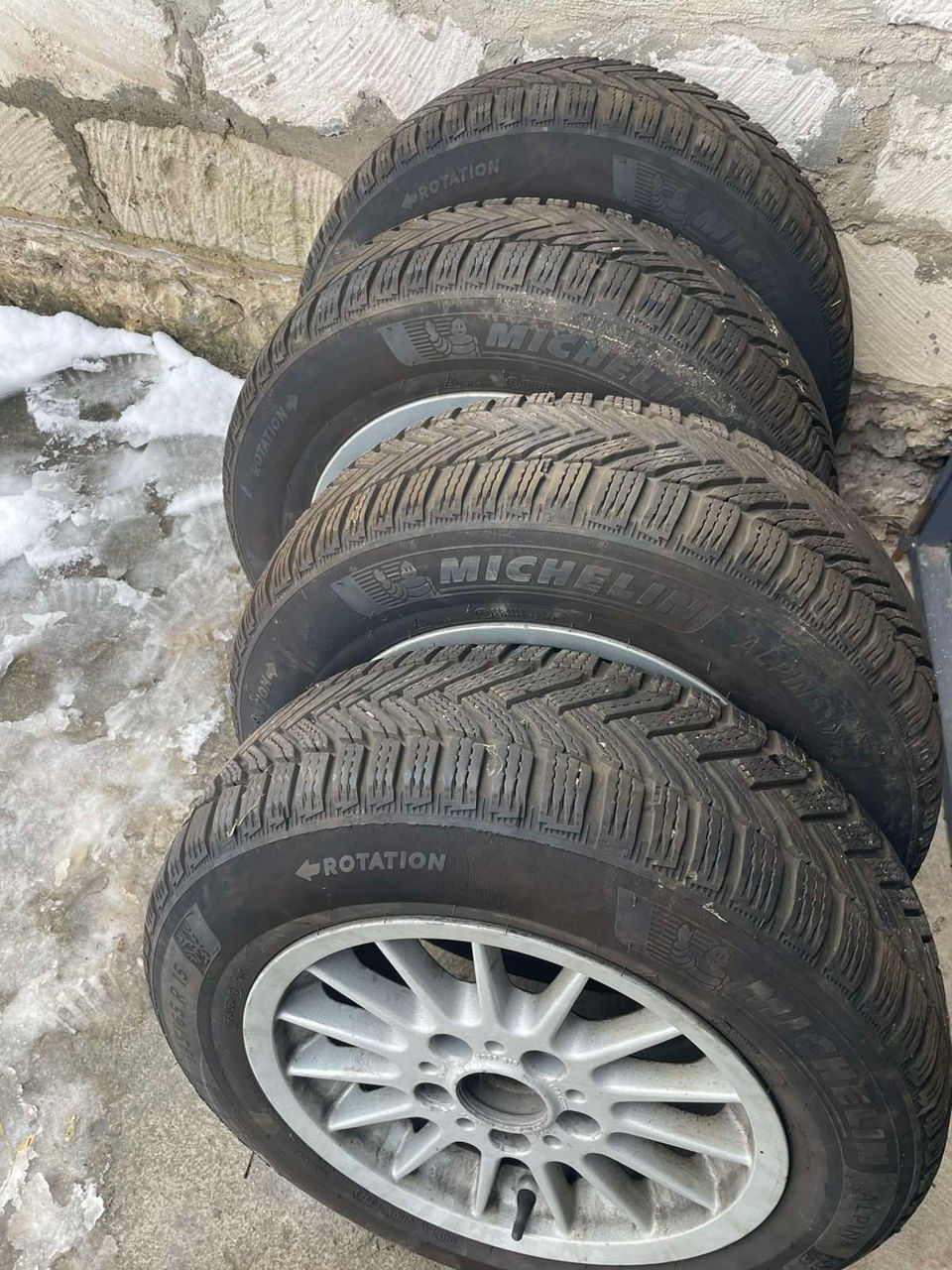  Jante Originale BMW , R 15 , E 36.+Anvelope Michelin Alpin 6 foto 1