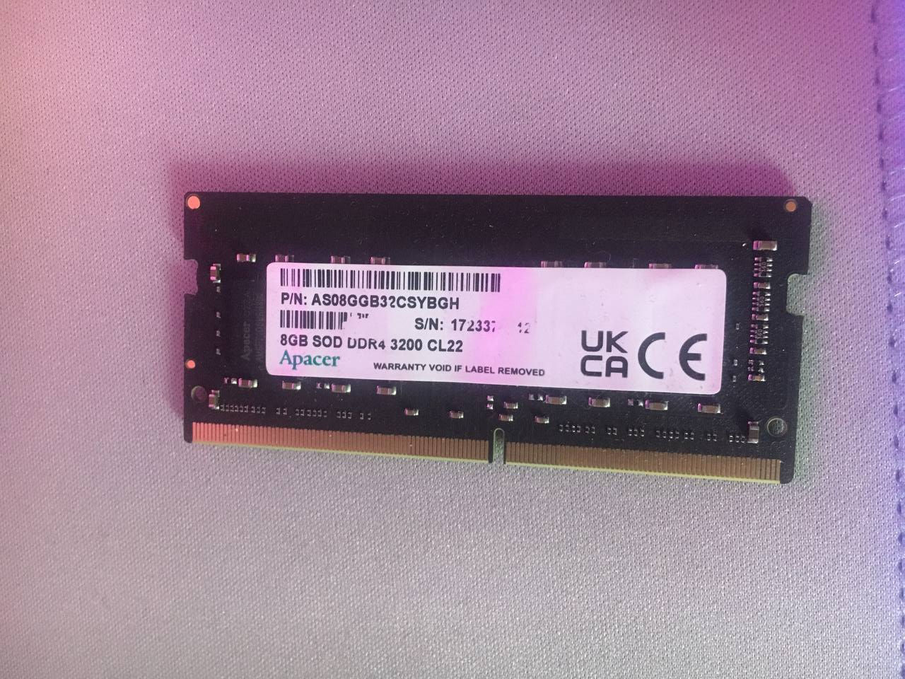 Apacer 8GB SOD DDR4 3200 CL22 メモリー ２枚セット Apacer 8GB SOD DDR4 3200 CL22