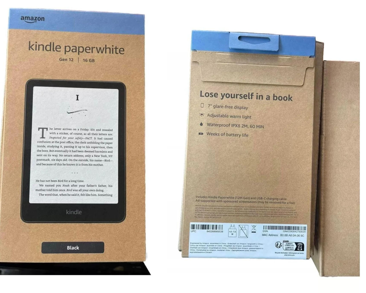Amazon Kindle Paperwhite 2024 7'' gen12 16gb 300ppi - 175 euro, cel mai actual model foto 0