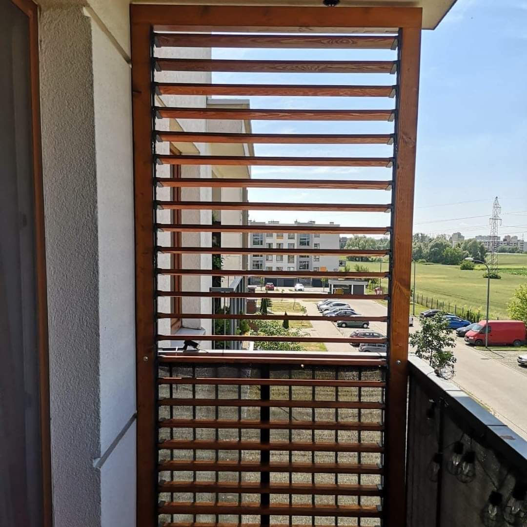 Деревянные уличные поворотные жалюзи - Jaluzele rotative din lemn  foto 13