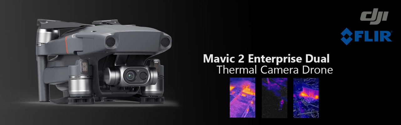 DJI Mavic 2 Enterprise DUAL, camera Termoviziune Flir si camera 4K + Smart Controller foto 3