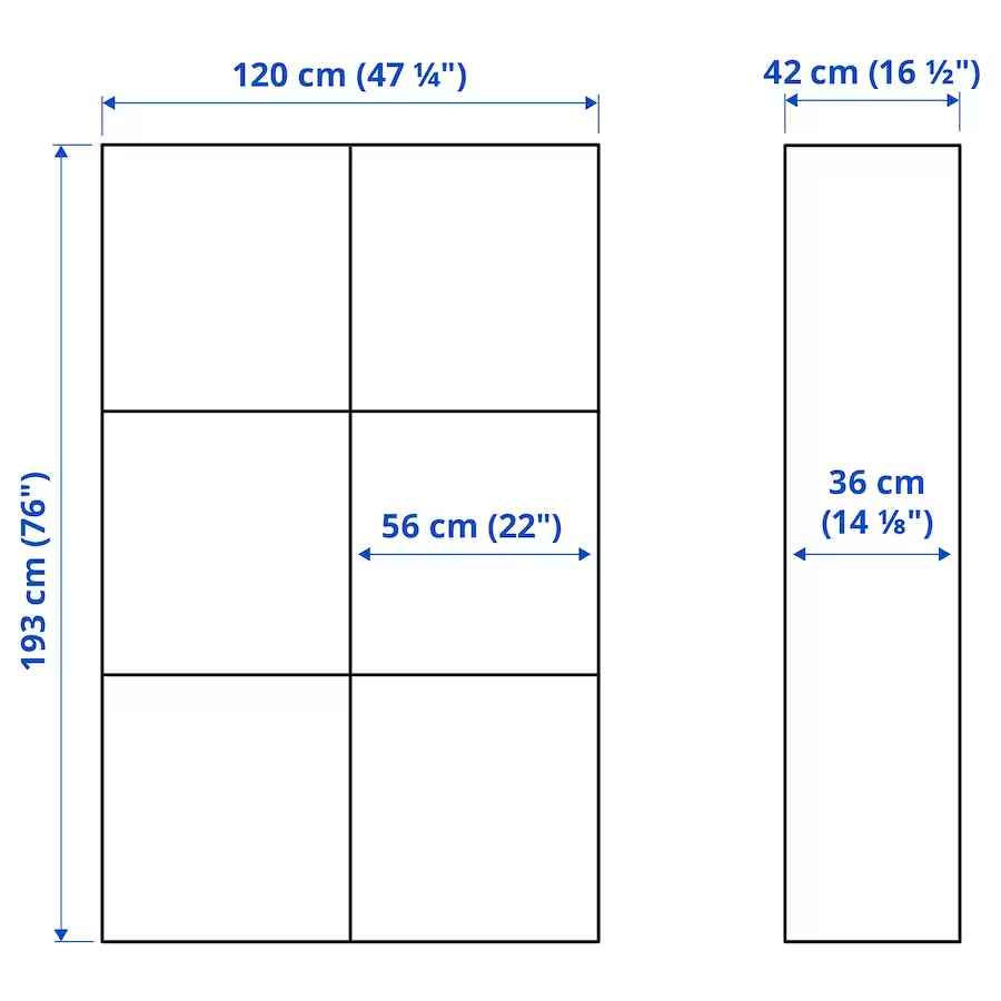 Dulap combinat Ikea Besta 120x42x193 foto 3