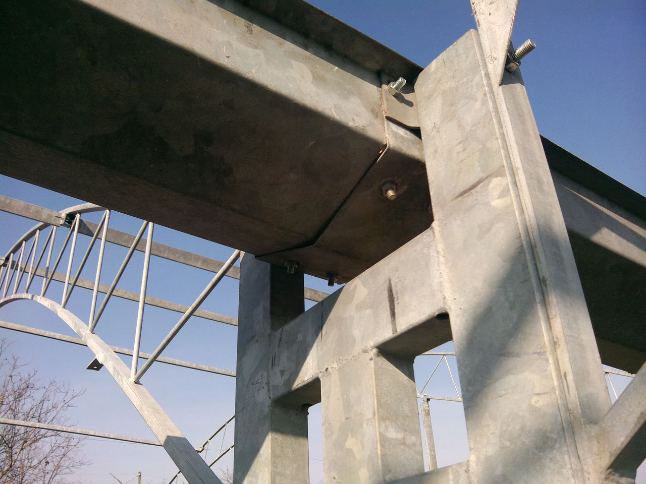 Sere pentru gradina Теплицы Constructie metal zincat Sera bloc angar depozit agricol foto 7