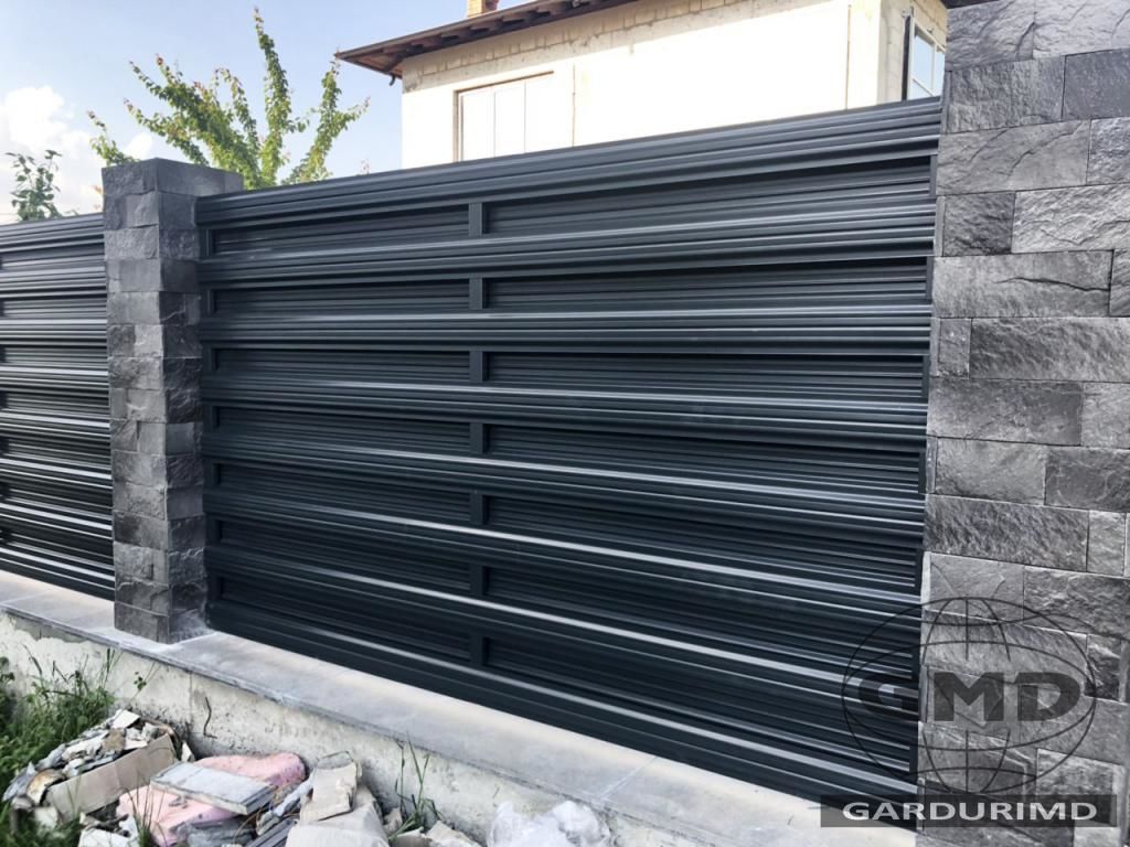 Gard din lamele zincate orizontale foto 10