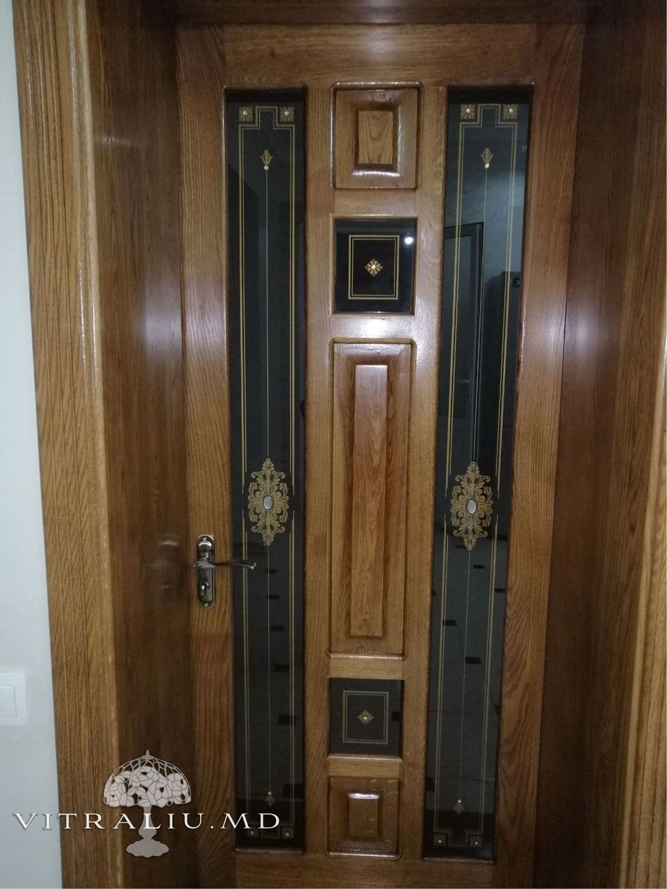 Vitralii si sticla decorativa pentru usi / витражи и декоративное стекло в двери foto 4