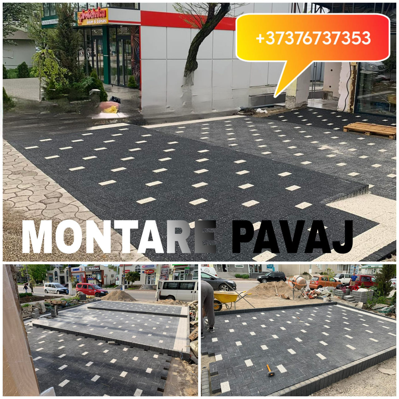 Montaj pavaj si borduri, amenajari exterioare/установка тротуарная плитка и бордюров foto 3
