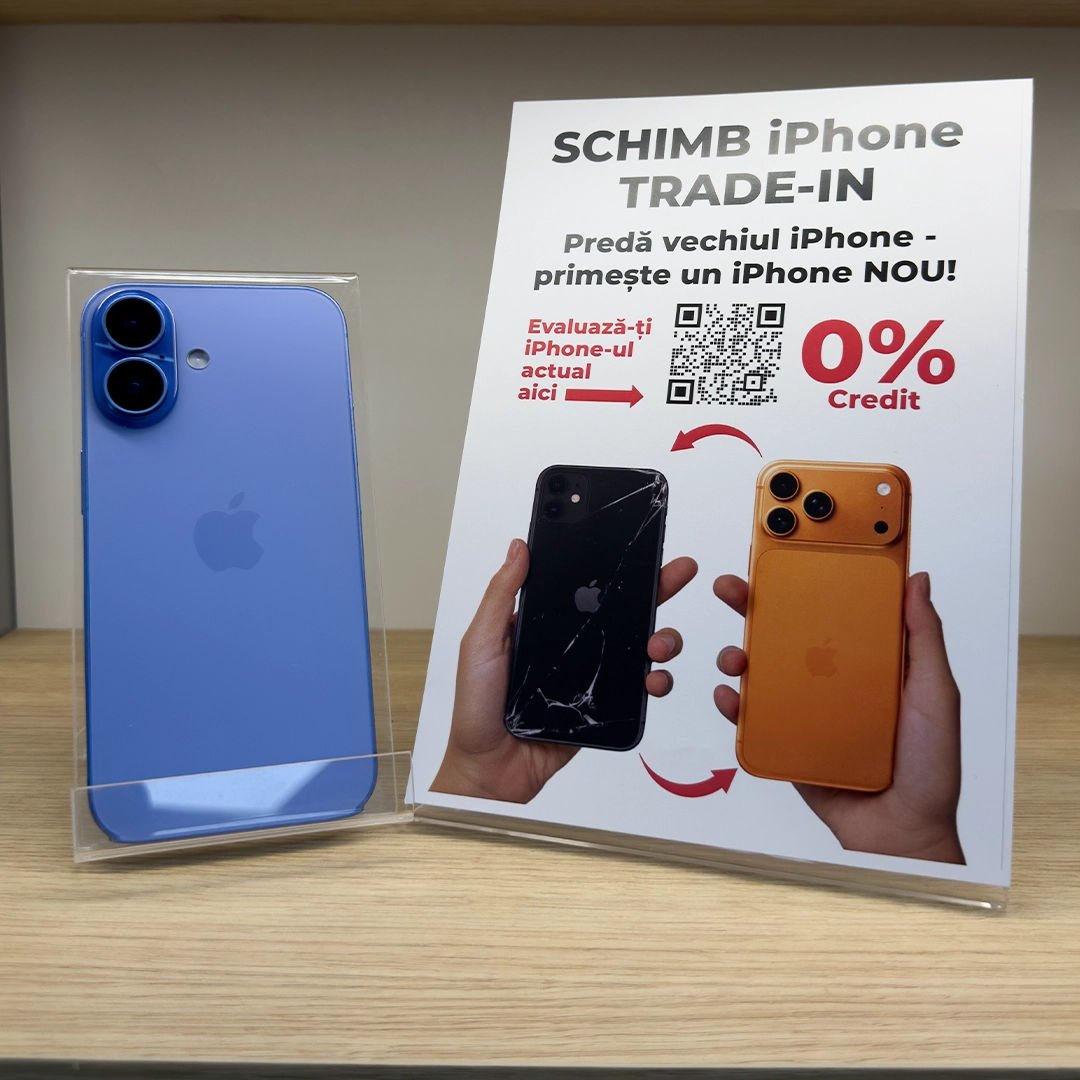 iPhone 16 Plus, Schimb iPhone Trade-in, 0% Credit de la 597 lei/lună! Garanție 24 luni ! foto 0