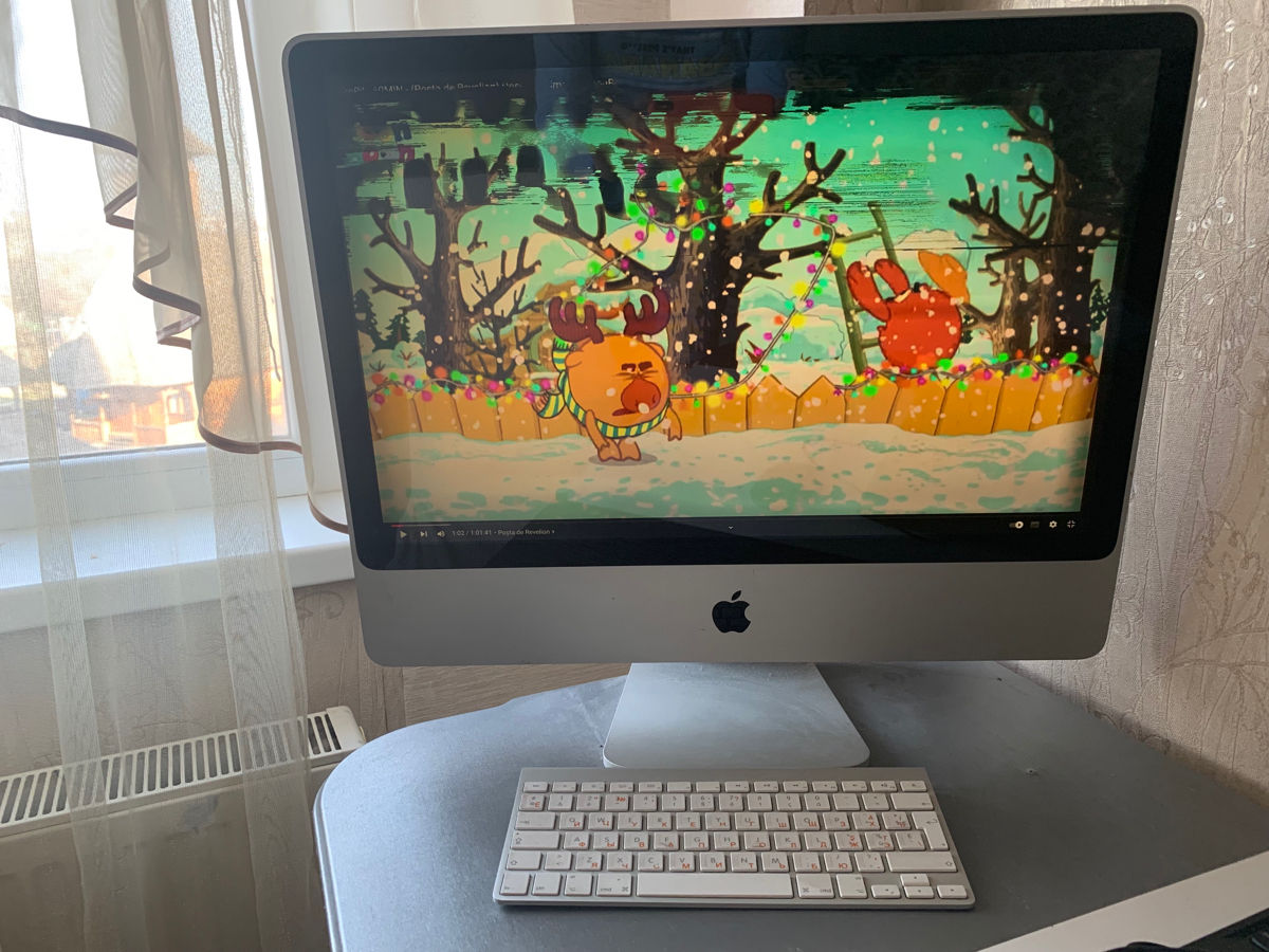 Imac 2007 ( на запчасти)Экран целыйВключается foto 3