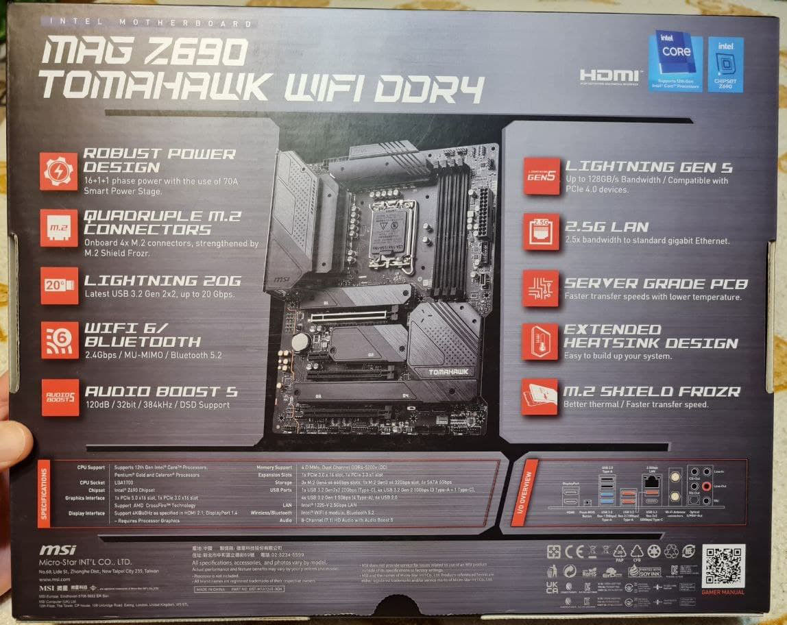 Новая топовая MSI MAG Z690 Tomahawk WIFI DDR4