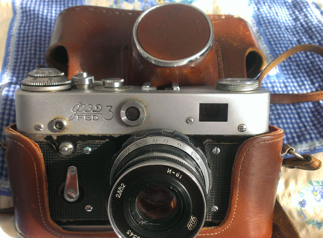 Фотоаппарат советский, БУ, ФЭД-3, объектив И-61, чехол, кольца ...
