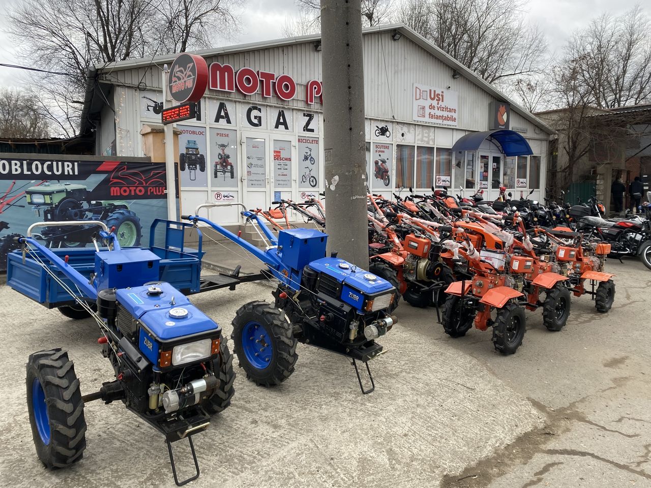 Minitractor Zubr 24cp cardan freza+plug foto 15