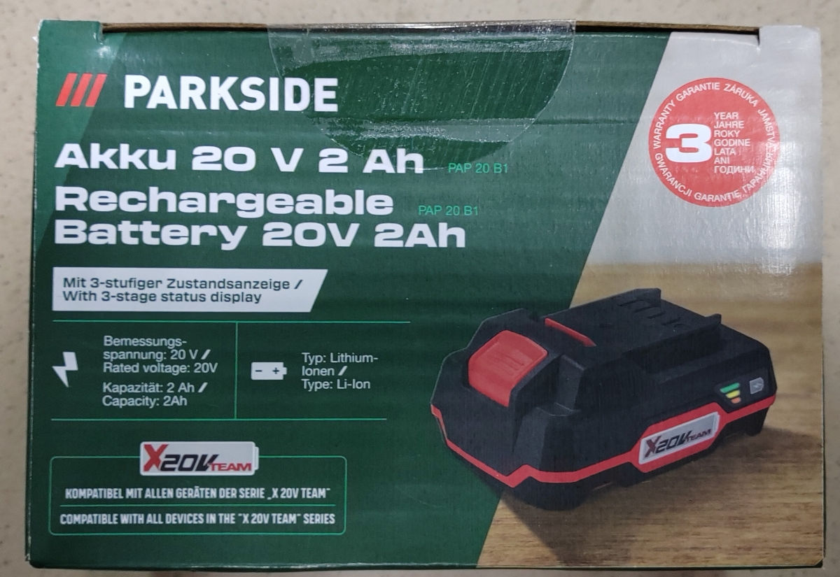Acumulator  Parkside 20V 2AH foto 1