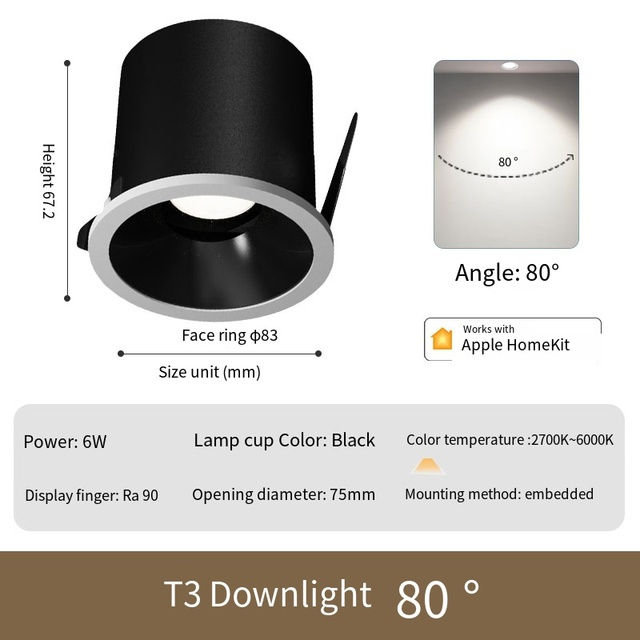 Встраиваемый светильник Aqara Smart Downlights T3 foto 1