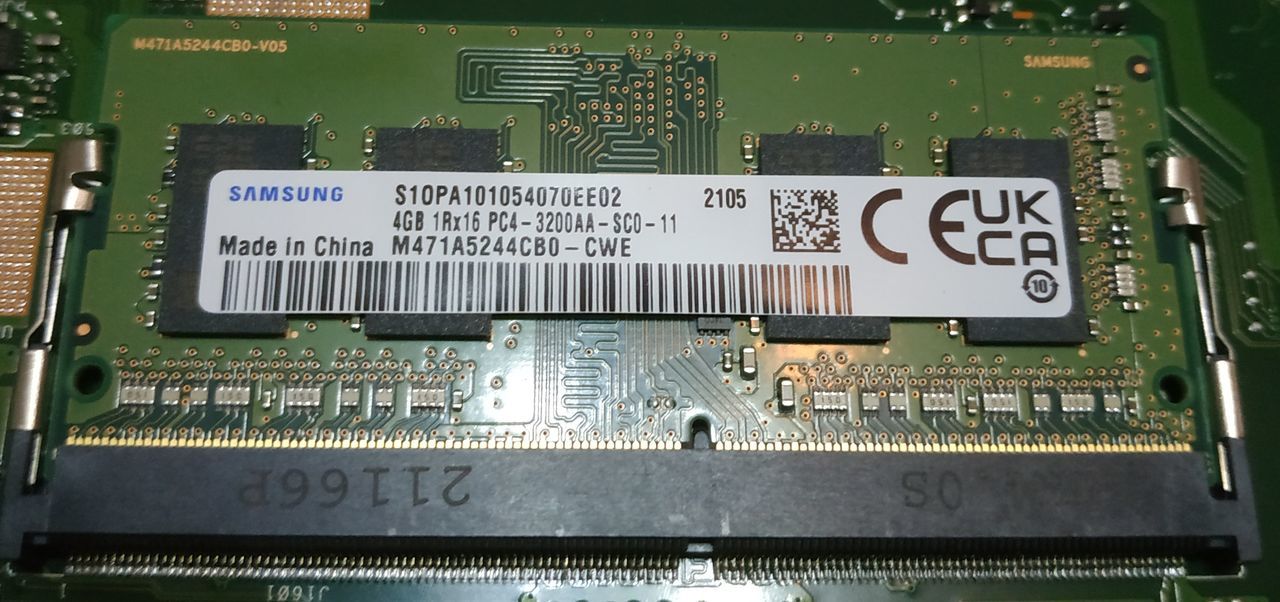 280 lei - 4GB, DDR4, 3200 Ghz Samsung 1Rx16 PC4 SODIMM для ноутбука