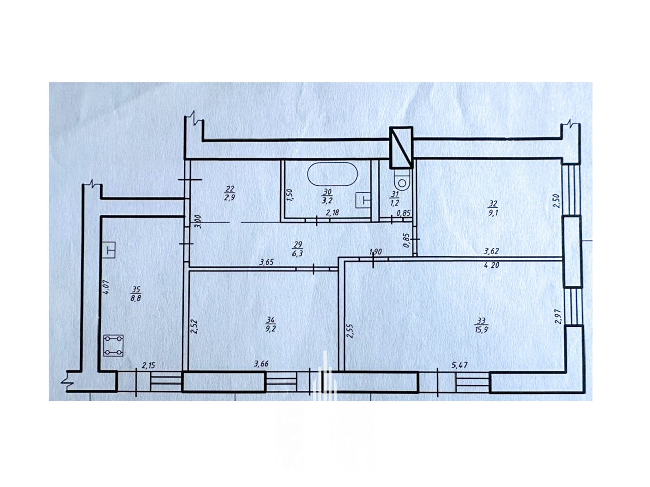 Apartament cu 3 camere, 70 m², Râșcani, Chișinău foto 8