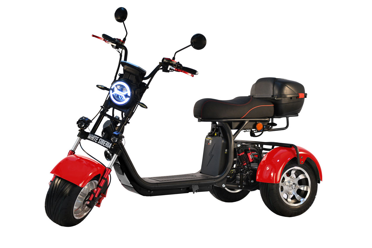 АКЦИЯ-Электроскутер White Siberia Pro Trike 3000w Red/black foto 4