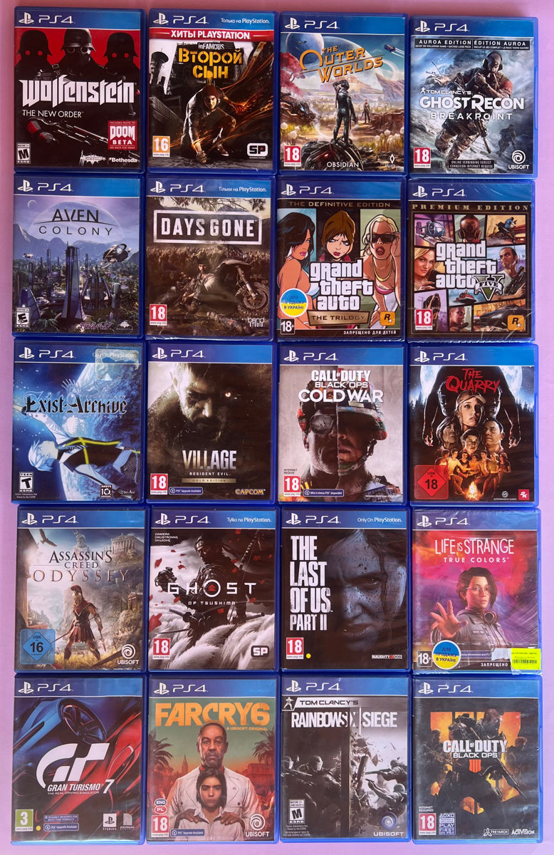 Диски Ps5 Ps4 Hogwards The Witcher Nfs Fifa Call Of Duty Assassin Ufc  Horizon WD Ps Plus Ea Play