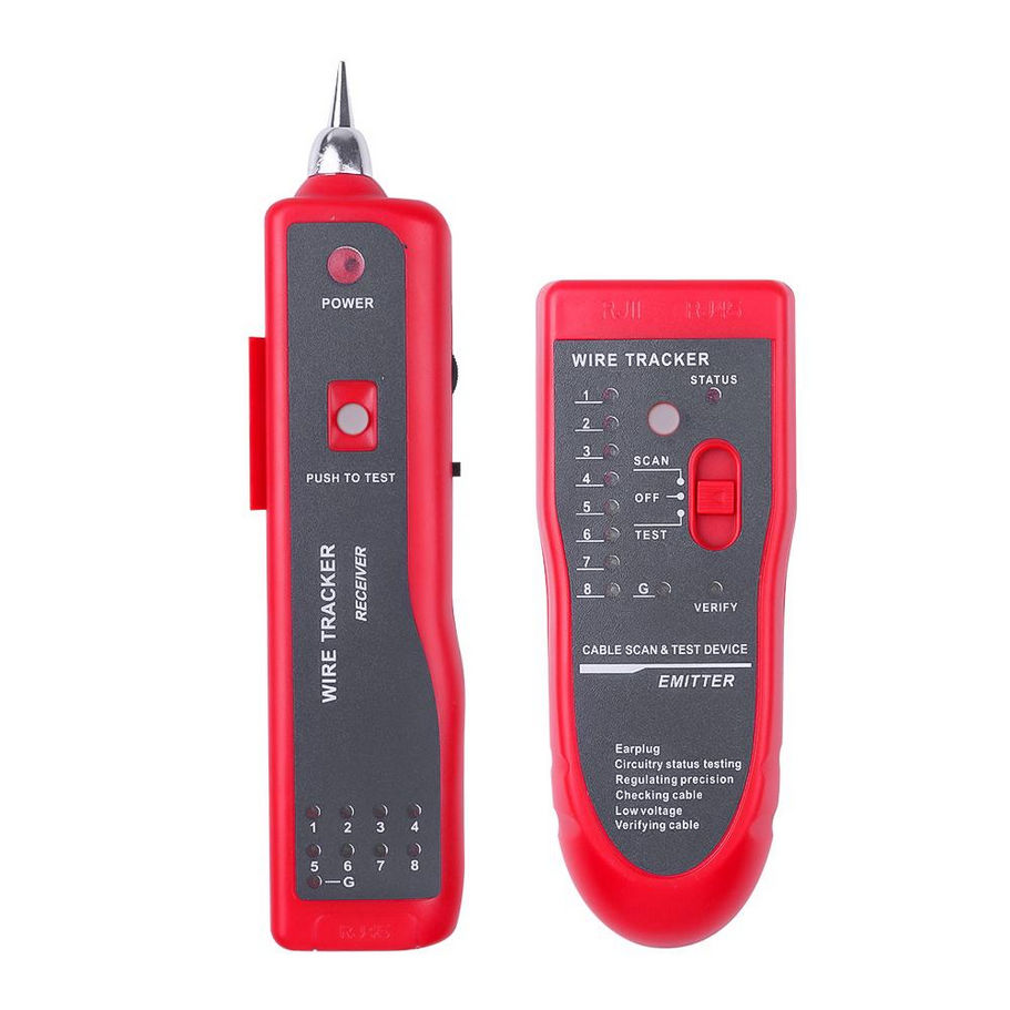 Тестер для кабеля Ethernet LAN проводов RJ45 RJ-11 foto 5