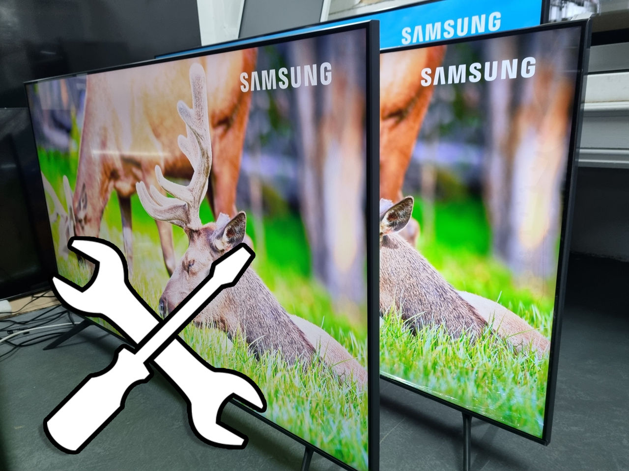 Samsung TV ремонт (замена) led подсветки на samsung телевизорах ремонт телевизоров  тв Repararea TV