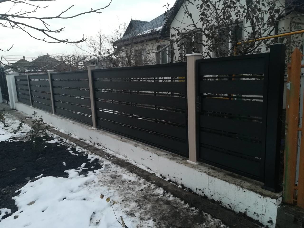 Porti, garduri, fațade, terase, balustrade din profile wpc decking (террасная доска) декинг терассна foto 13