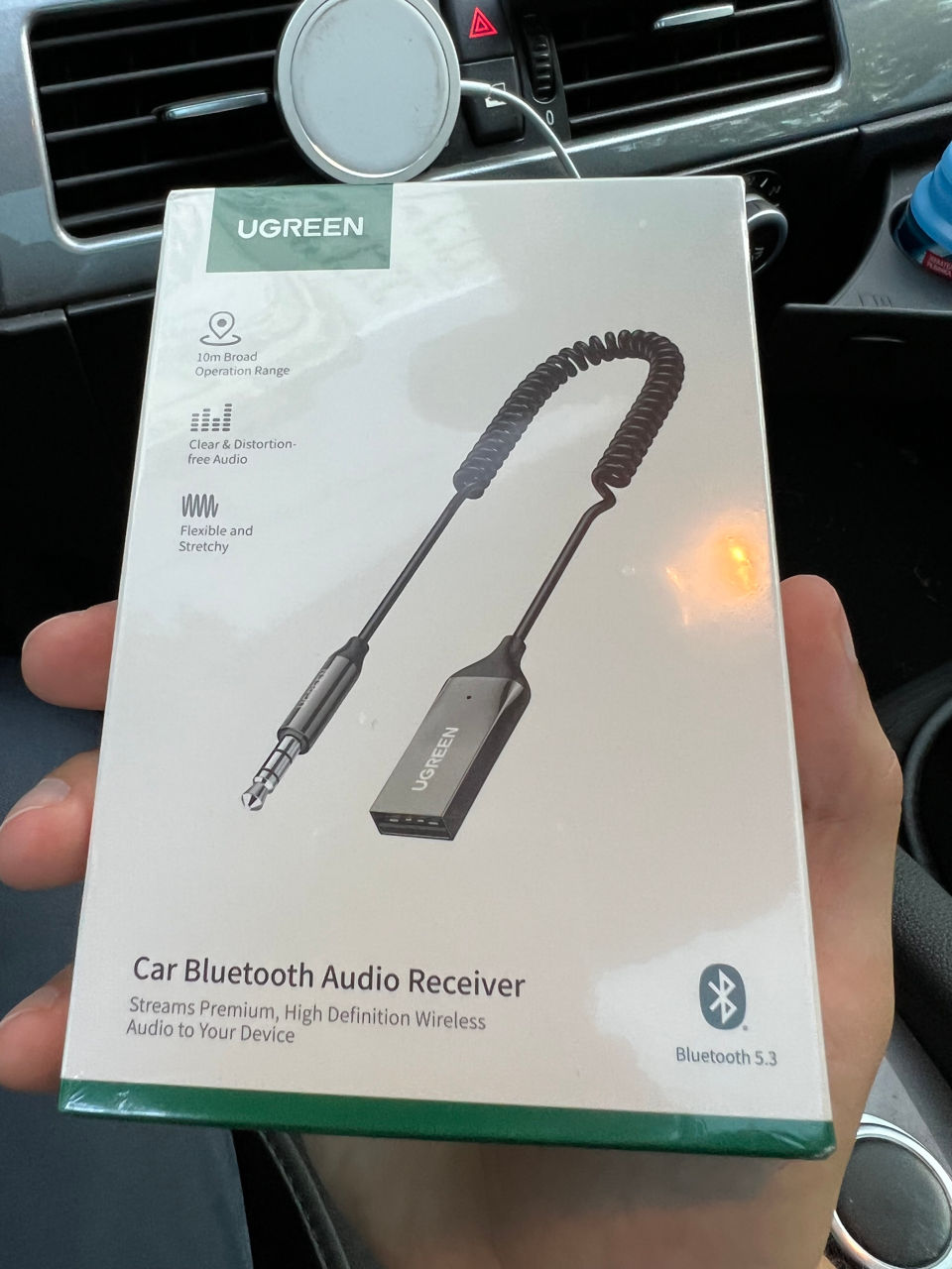 Ugreen Car Bluetooth 5.3 Audio Receiver ресивер трансмитер foto 0