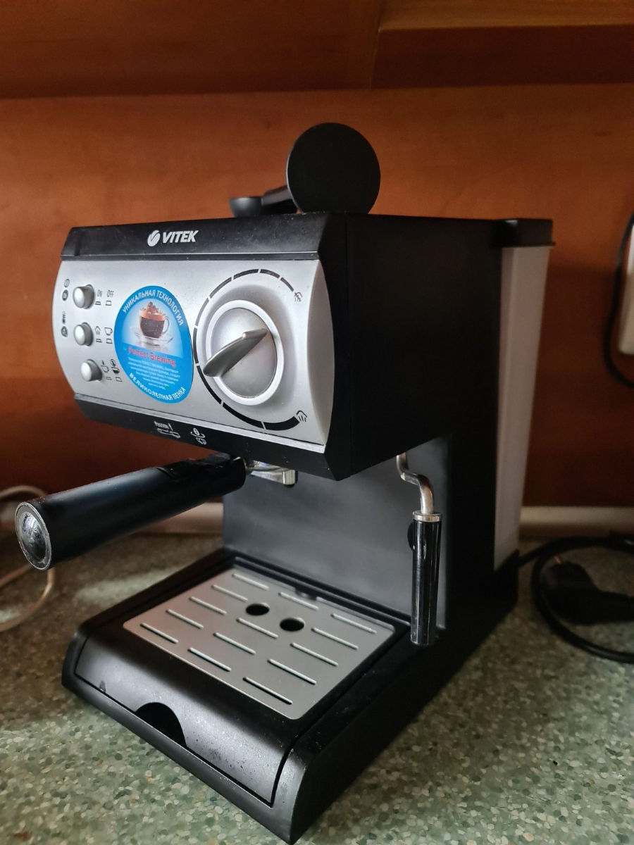 Кофеварка рожковая  vitek VT-1511 BK , капучино машина фото 3