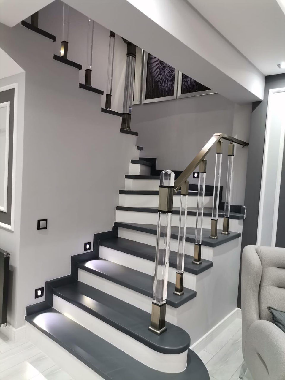 Balustrade din Inox si Sticla ( Pleksiglas )  !!! Перила из Нержавейки и Закаленного стеклa foto 14