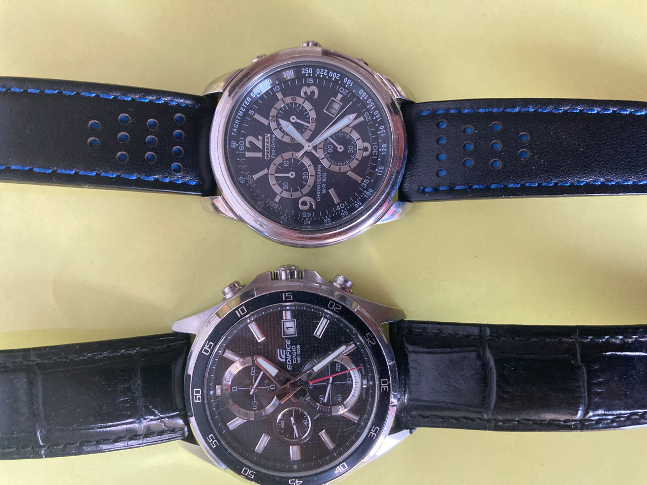 Часики: Edifice Casio Wr 100 M, Citizen Eco- Drivo 108 Af