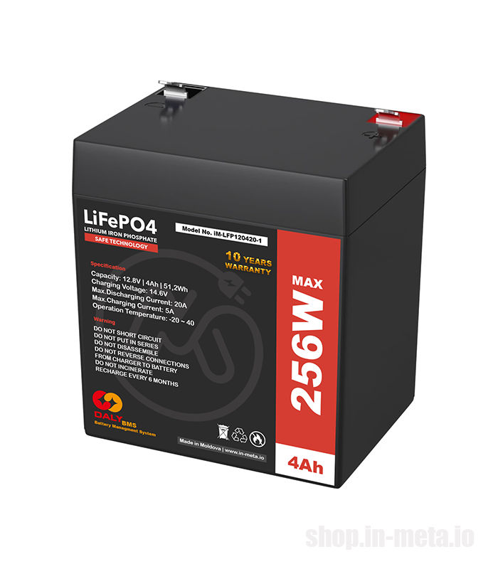 Battery LiFePO4 (LFP) 12,8V 4A DALY BMS 128W 192W 256W 384W 768W foto 2