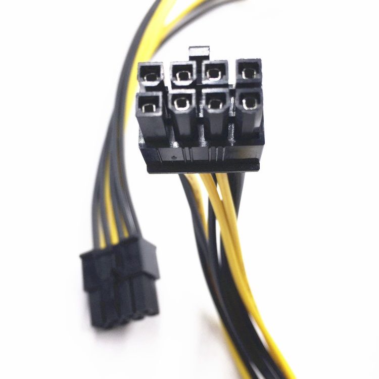 ID-184: Dual 4 Pin Molex to 8 Pin PCI-E Power Cable Adapter Connector - 2 x MOLEX на 1 х 8 Pin foto 3