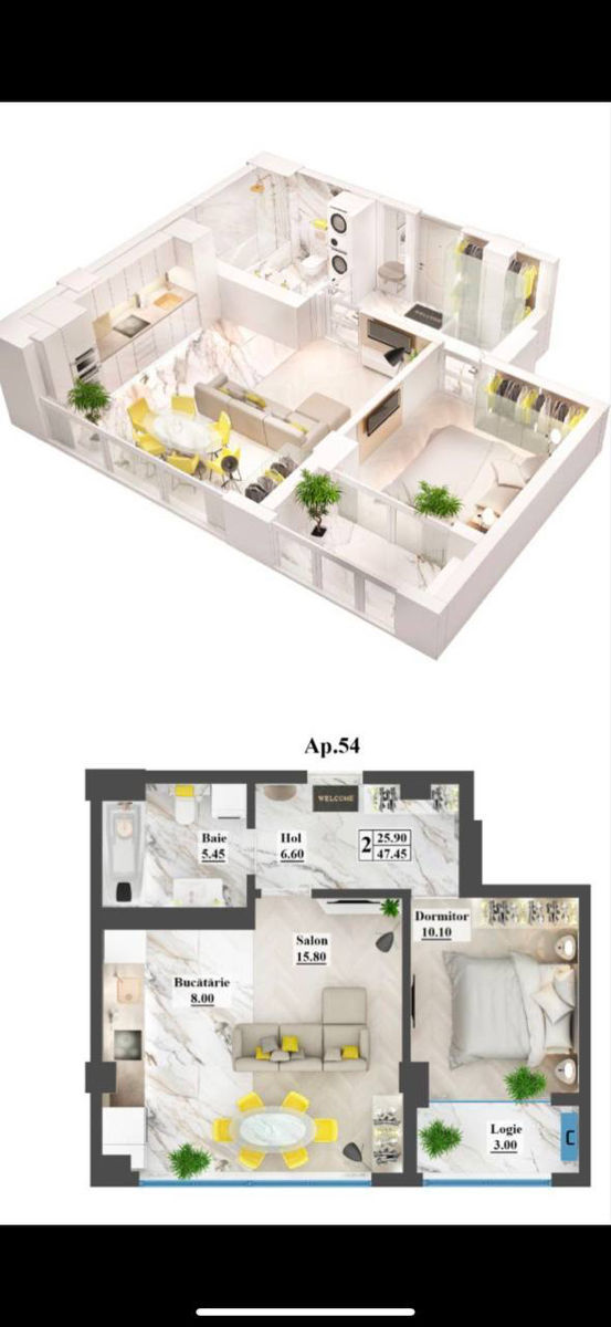 Apartament cu 1 cameră, Sculeni, Chișinău, Chișinău mun.