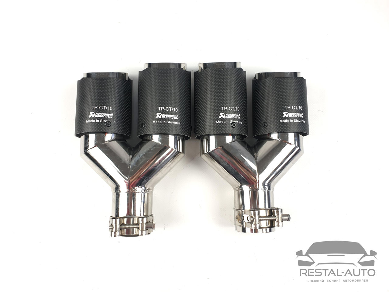 Насадки на глушитель Akrapovic карбон
