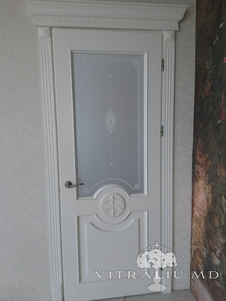 Vitralii si sticla decorativa pentru usi / витражи и декоративное стекло в двери foto 7