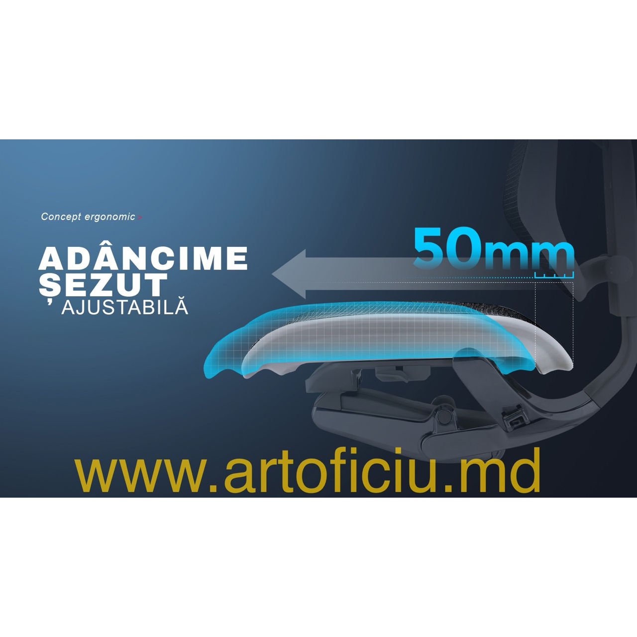 Scaun ergonomic Enjoy Ultra - este proiectat pentru a asigura confortul spatelui dvs. foto 9