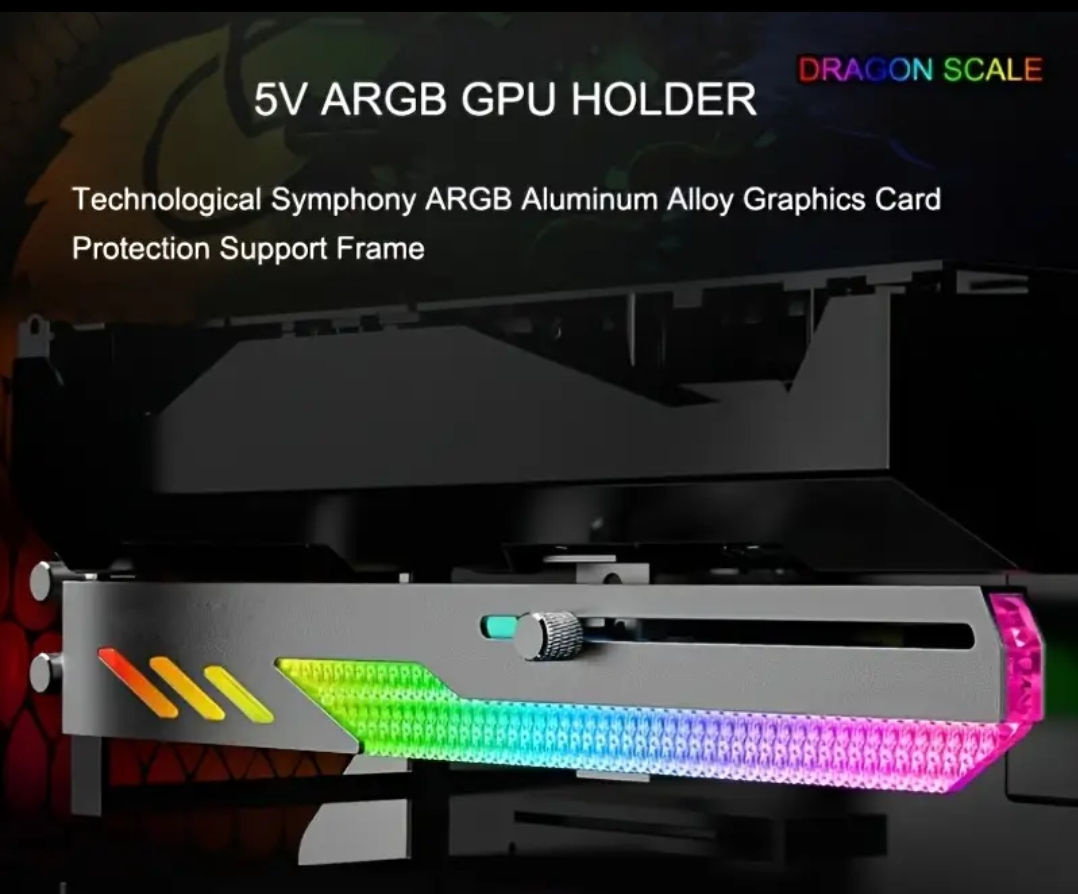Gpu support bracket / anti-sag bracket rgb foto 3