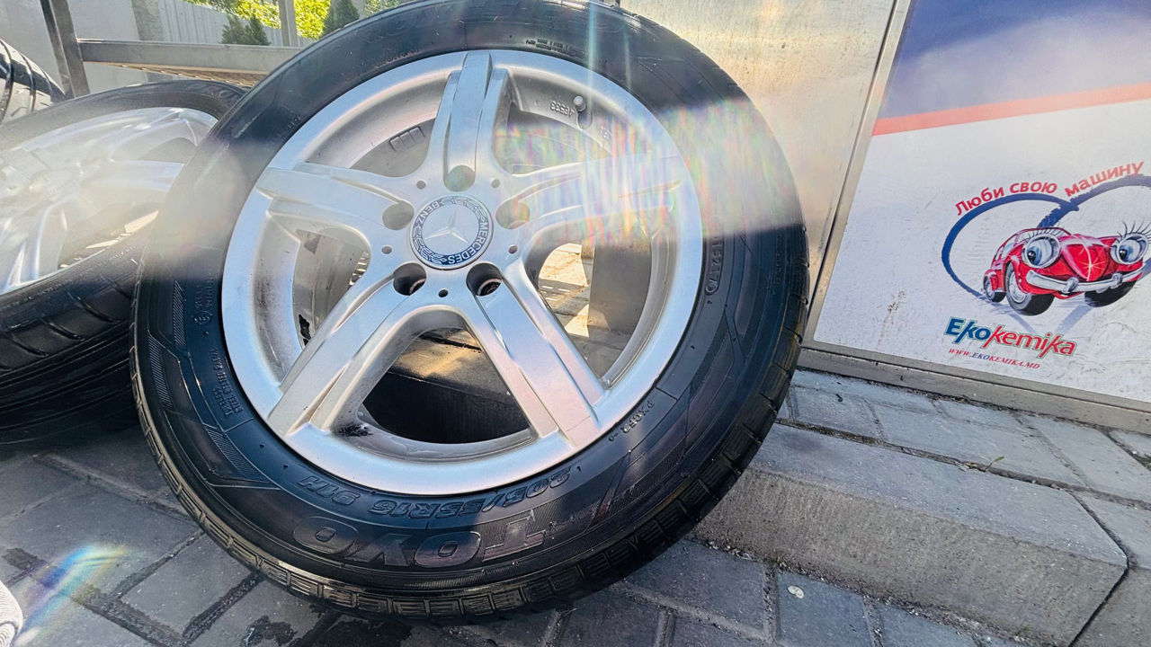 205/55R16 91H летняя резина и диски от Mercedes оригинал foto 5