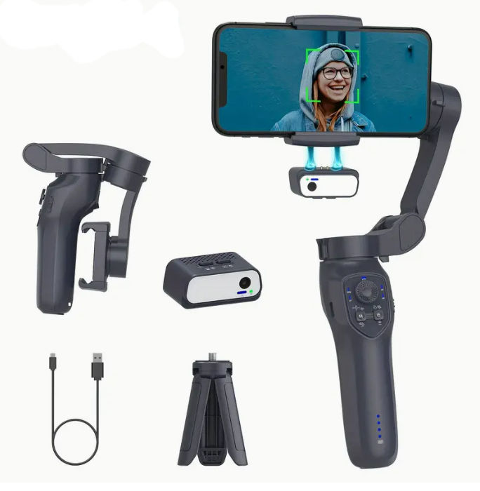 1049 лей, Stabilizator Comitok (Qiimos) L7C Pro AI Tracking – 3-х осевой стабилизатор для смартфонов фото 1