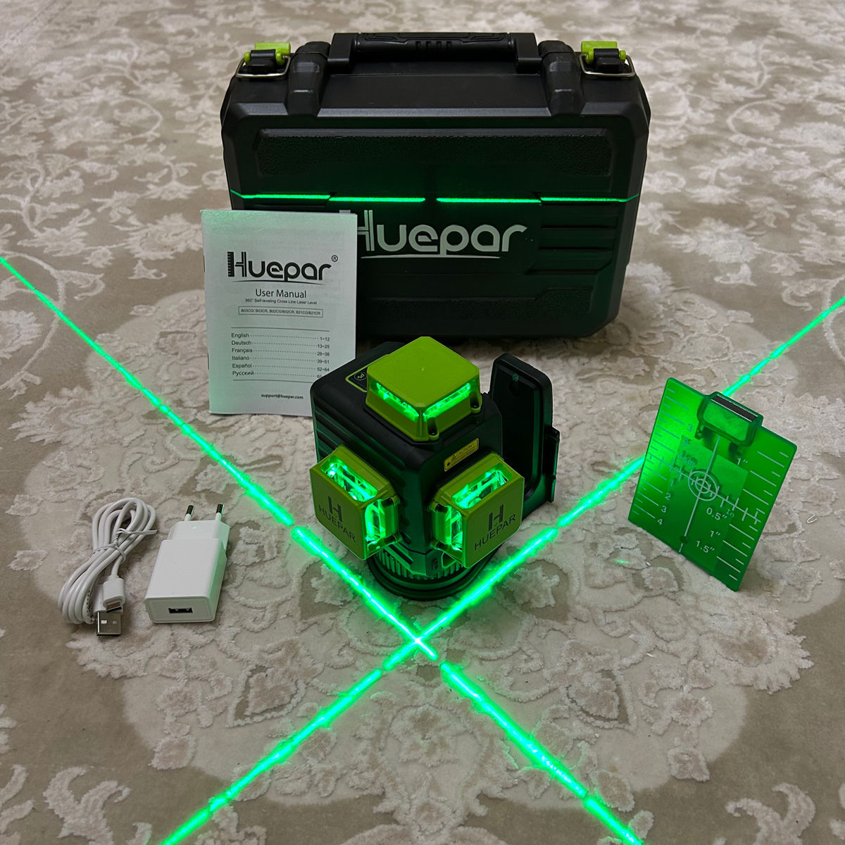 Huepar B03CG 3D 12 linii + magnet + tinta + garantie  + livrare gratis фото 0