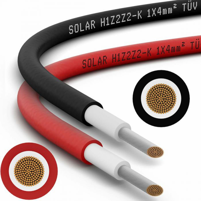 Cablu solar 1 x 4 mm, 1 x 6 mm VVGN -  împământare foto 1