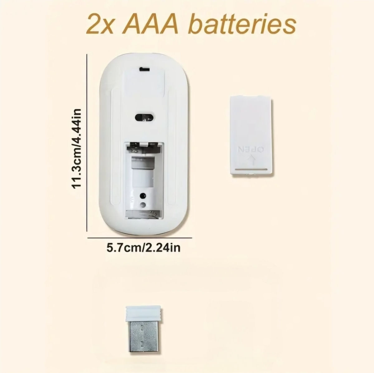 Mouse alb cu bluetooth wifi foto 3