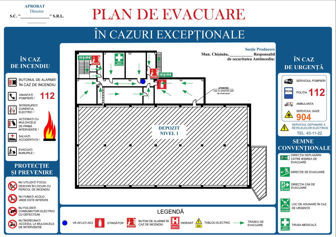 Plan evacuare / план эвакуации foto 0