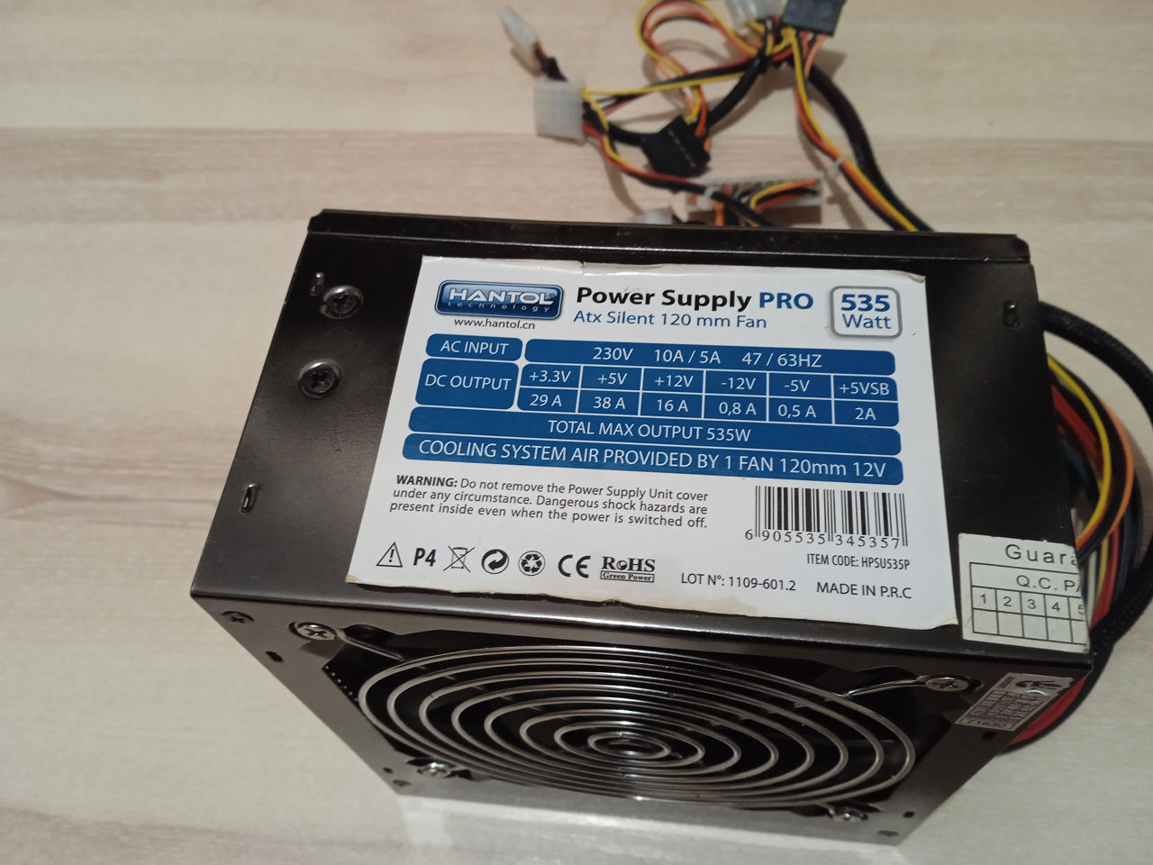 Bloc de alimentare (PC) Hantol Power Supply PRO 535 Watt, Atx Silent