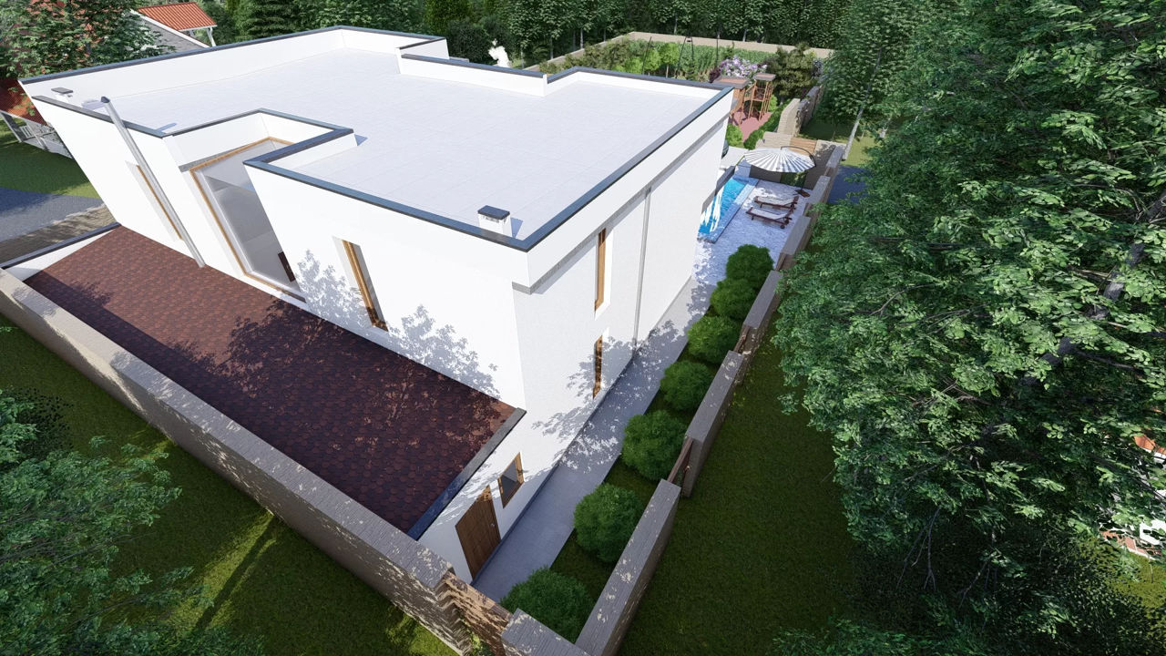 Casă de locuit individuală cu 2 niveluri P+E /stil modern/227.2m2/reconstrucții/proiecte/3D/renovari foto 6