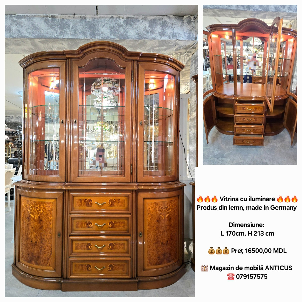 Vitrina, dulap, bufet, dresoir, comod, буфет-витрина, сервант, буфет из массива дерева , комоды фото 18