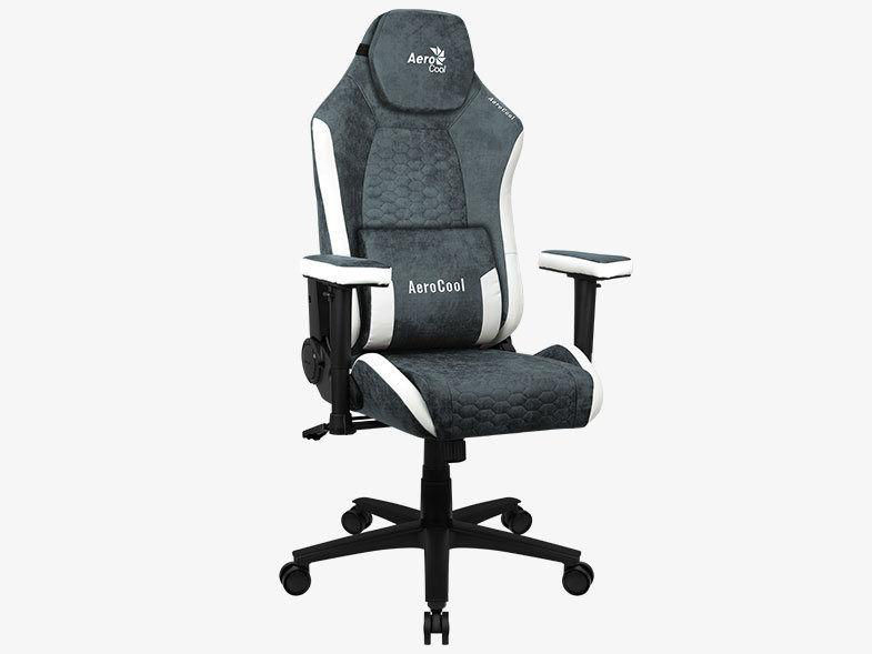 Gaming Chair Aerocool Crown Aerosuede Steel Blue, User Max Load Up To 150Kg / Height 170-190Cm foto 8