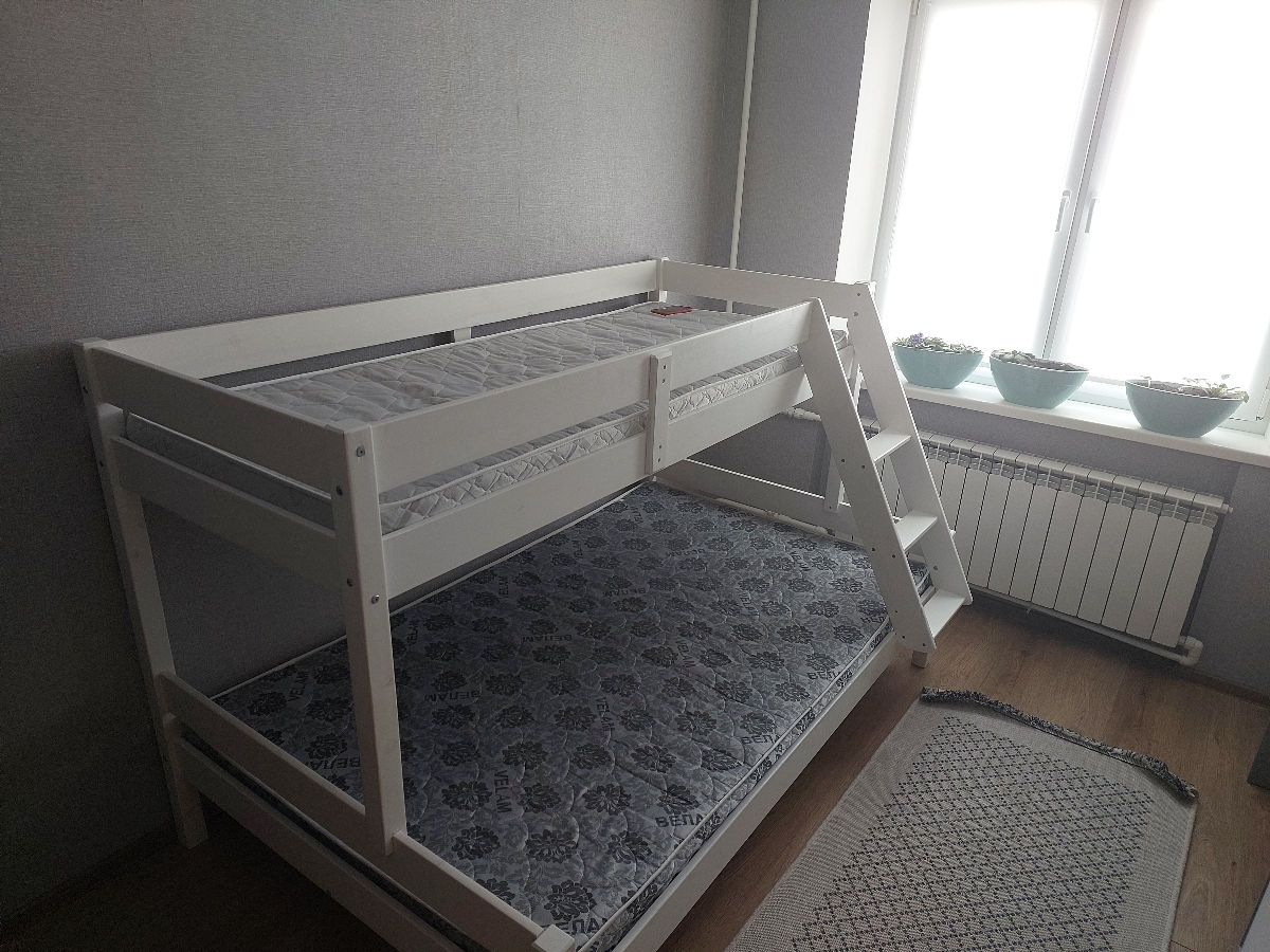 Двухъярусная кровать с матрасом 80/120x200
