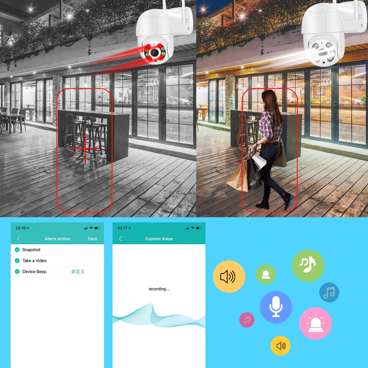 5 Megapixel IP PTZ WiFi камера видеонаблюдения  фото 6