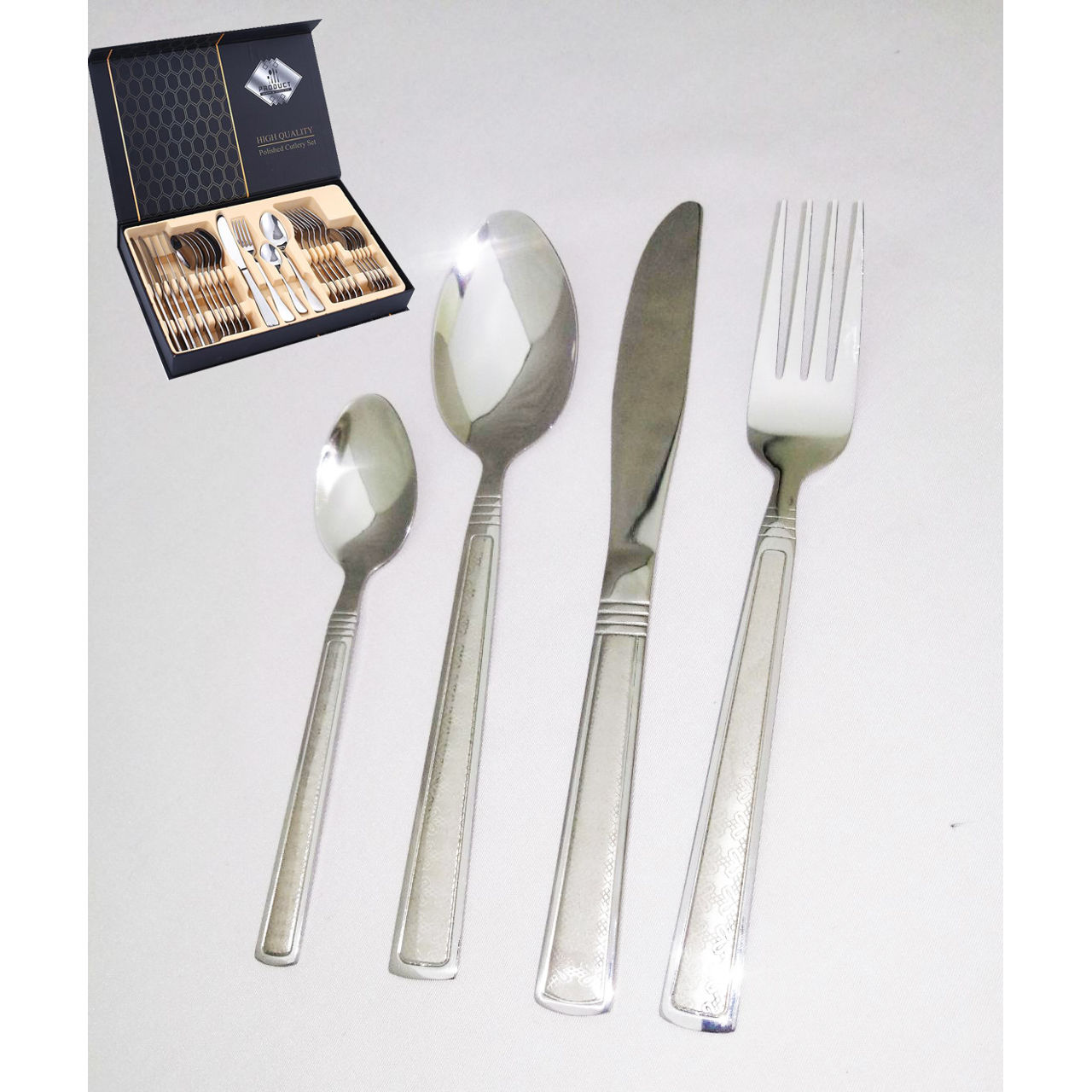 Set tacâmuri 24ps inox mod 046-24 foto 0
