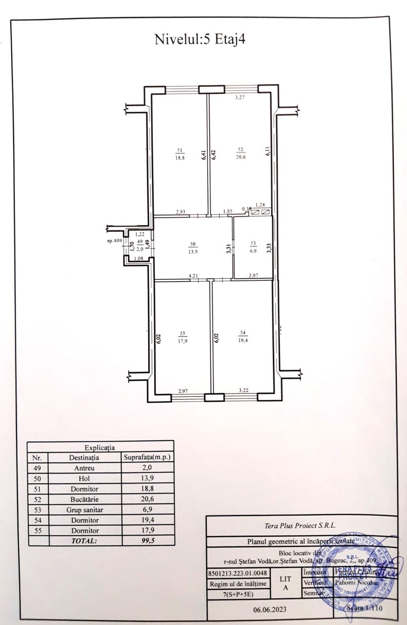 Apartament cu 3 camere, 111 m², Centru, Ștefan-Voda, Ștefan-Vodă foto 6