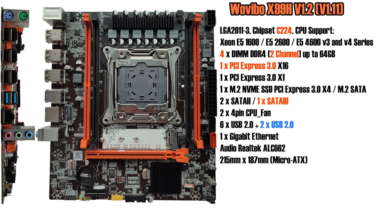 2011v3 Atermiter / Wovibo X99H + CPU + 32Gb DDR4 - Гарантия фото 0